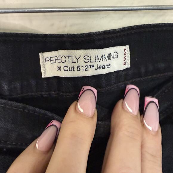 Vintage Levis 512 Jeans Women’s Sz 14 Black Bootcut Perfectly Slimming Y2K Denim - Picture 4 of 8